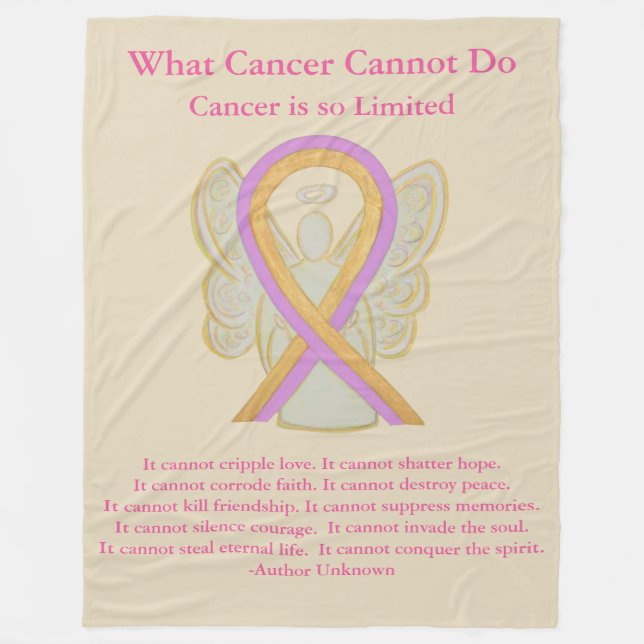 Phyllodes Tumor Awareness Ribbon Fleece Blankets (Front)