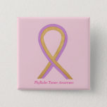Phyllodes Tumor Awareness Ribbon Pin Buttons at Zazzle