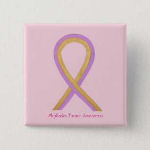 Phyllodes Tumor Awareness Ribbon Pin Buttons
