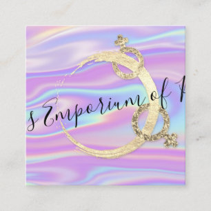 Physical Education Holograph Social Gender Logo Square Business Card