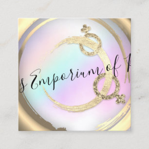 Physical Education Intimate School Pink Gold Square Business Card