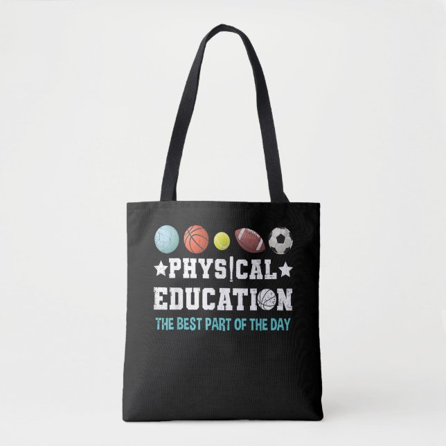 Physical Education PE Teacher Strong School Tote Bag (Front)