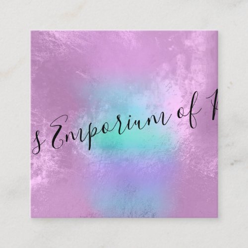  Physical Education School Blush Holograph Purple Square Business Card