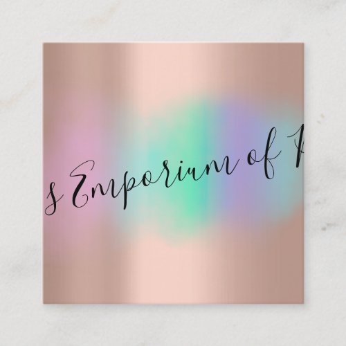  Physical Education School Blush Holograph Rose Square Business Card