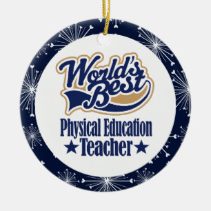 Physical Education Teacher Gift Ceramic Ornament