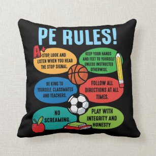 Physical Education Teacher PE sport Educator Throw Pillow