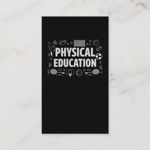 Physical Education Teacher Sports PE Teaching Business Card