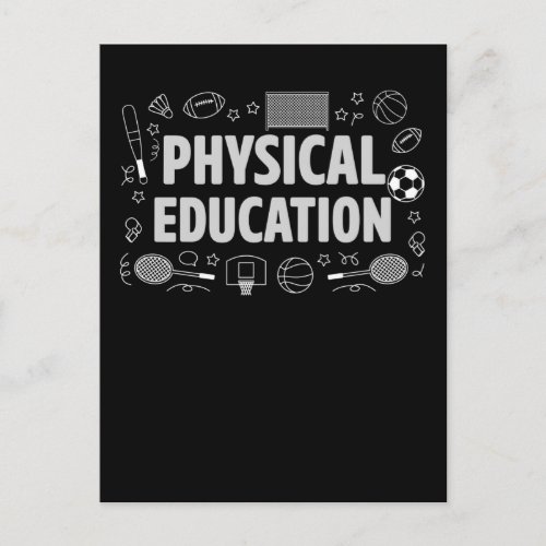 Physical Education Teacher Sports PE Teaching Postcard