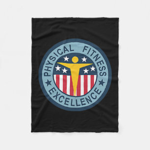 Physical Fitness Badge - Us Army  Fleece Blanket