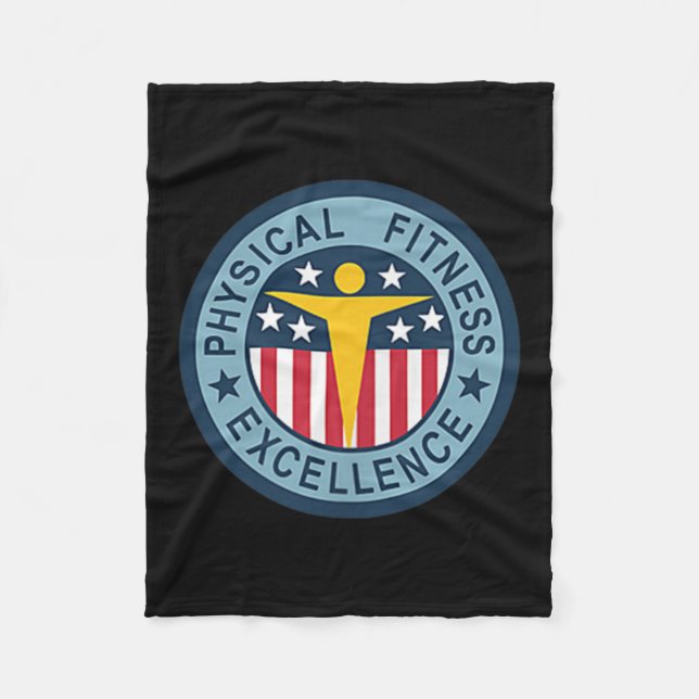 Physical Fitness Badge - Us Army  Fleece Blanket (Front)