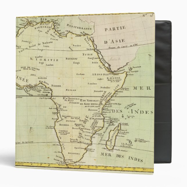 Physical map of Africa 3 Ring Binder (Front/Inside)