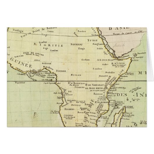 Physical map of Africa Cards (Front Horizontal)