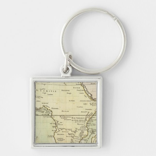 Physical map of Africa Keychain (Front)