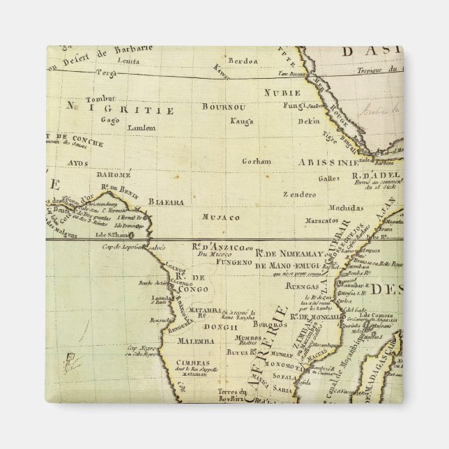 Physical map of Africa Magnet (Front)