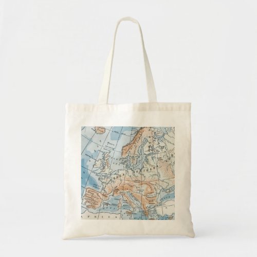 Physical Map of Europe 1916 Tote Bag