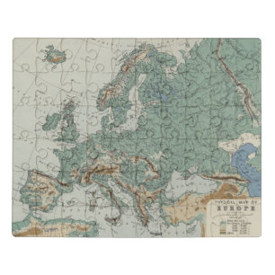 Physical Map of Europe Jigsaw Puzzle