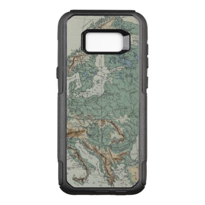 Physical Map of Europe OtterBox Commuter Samsung Galaxy S8+ Case