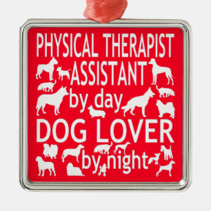 Physical Therapist Assistant Loves Dogs Metal Ornament
