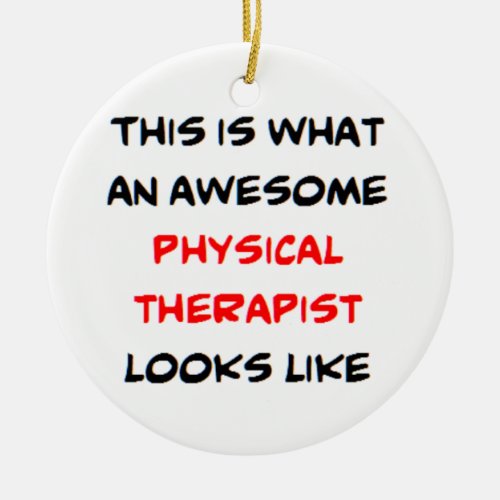 physical therapist awesome ceramic ornament