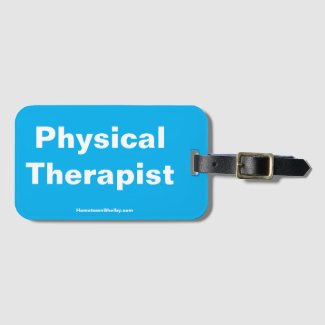 Physical Therapist Azure Luggage Tag