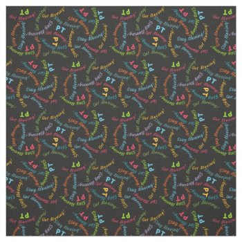 Physical Therapist Black Fabric by ProfessionalDesigns at Zazzle