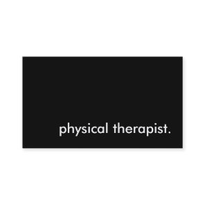 physical therapist. business card