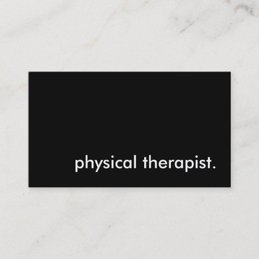 Customizable physical therapist. business card template
