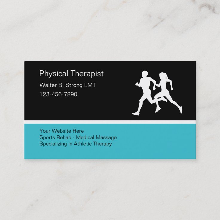 Physical Therapist Business Card Template Zazzle