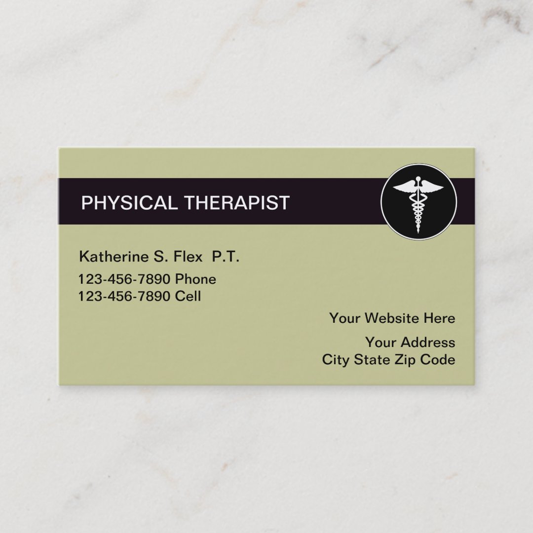 Physical Therapist Business Cards Zazzle