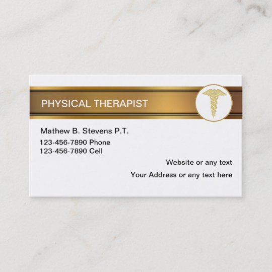 Physical Therapist Business Cards