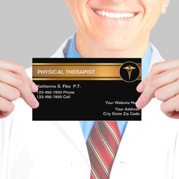 Physical Therapist Business Cards by Luckyturtle at Zazzle