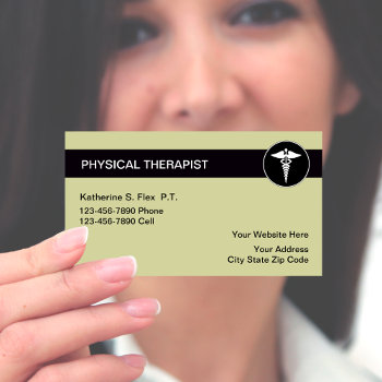 Physical Therapist Business Cards by Luckyturtle at Zazzle
