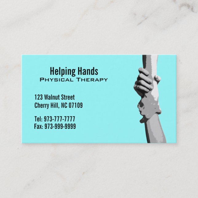 Physical Therapist Business Cards (Front)