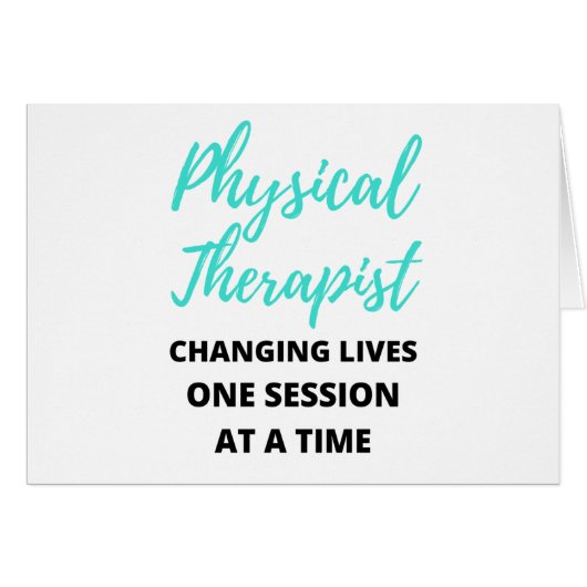 Physical Therapist Changing Lives One Session 2 Cards (Front Horizontal)