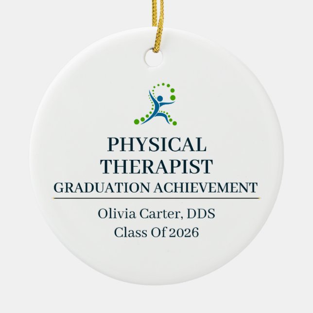 Physical Therapist Custom Name Since Year Ceramic Ornament (Front)