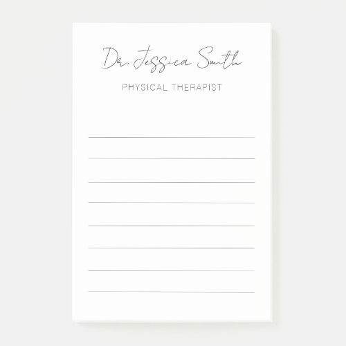 Physical Therapist DPT Simple Calligraphy Post_it Notes