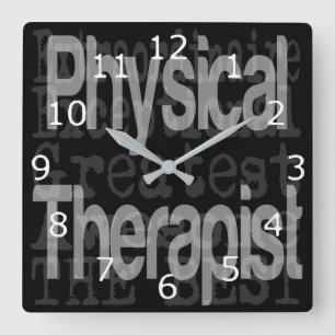 Physical Therapist Extraordinaire Square Wall Clock