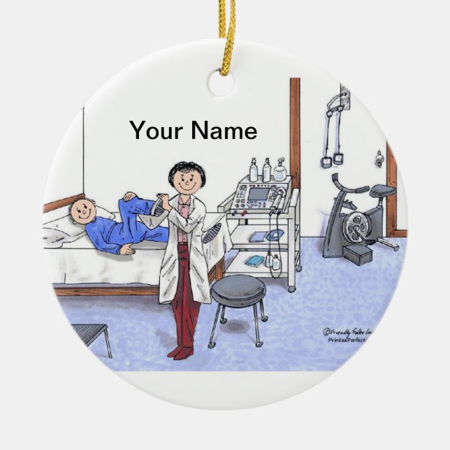 Physical Therapist - Female Ceramic Ornament (Front)