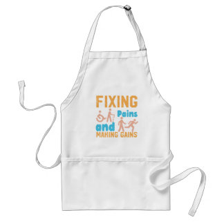 Physical Therapist-Fixing Pains and Making Gains Adult Apron