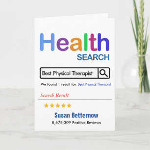Physical Therapist Funny Gift Best Dentist Letterpress Thank You Card