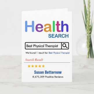 Physical Therapist Funny Gift Best Dentist Thank You Card