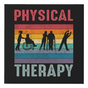 Physical Therapist Gift Retro Physical Therapy Faux Canvas Print