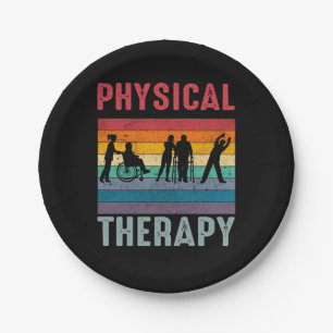 Physical Therapist Gift Retro Physical Therapy Paper Plates