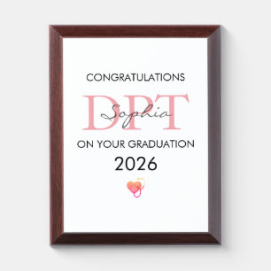 Physical Therapist Graduation Personalized Class o Award Plaque