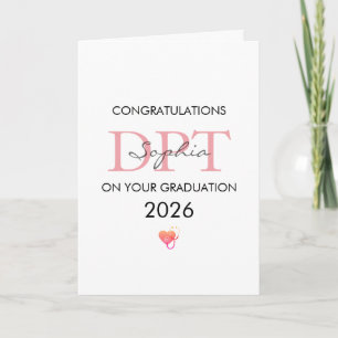 Physical Therapist Graduation Personalized Class o Card