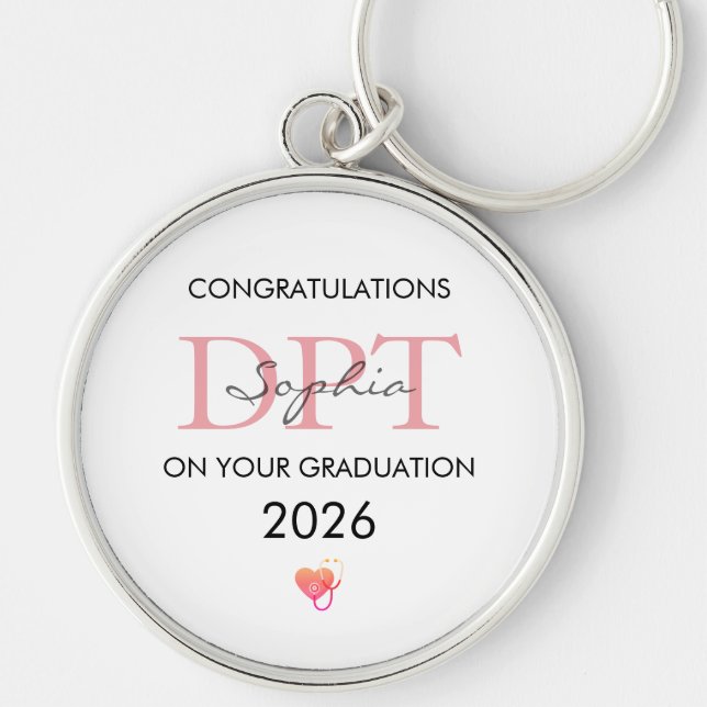 Physical Therapist Graduation Personalized Class o Keychain (Front)