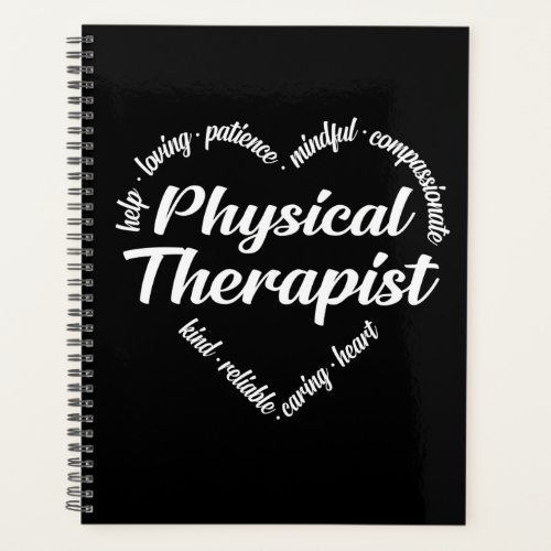 Physical Therapist Heart Word Cloud Planner