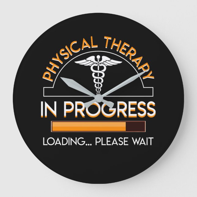 Physical Therapist In Progress Loading Large Clock (Front)