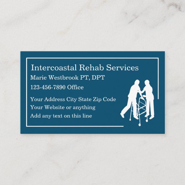 Physical Therapist Medical Clinic Business Card (Front)