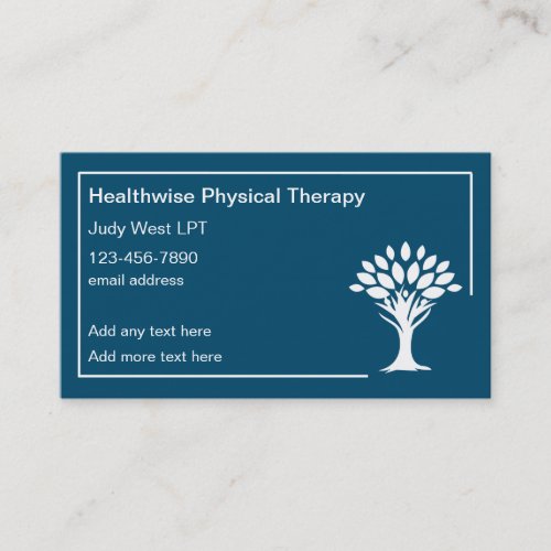 Physical Therapist Medical Health Business Cards